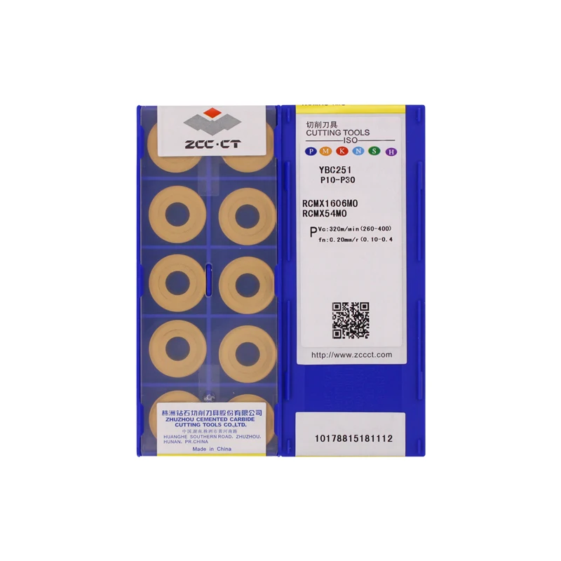 RCMX1606MO YBC251 10 шт. оригинальные китайские ZCCCT фрезерные Вставки режущие инструменты