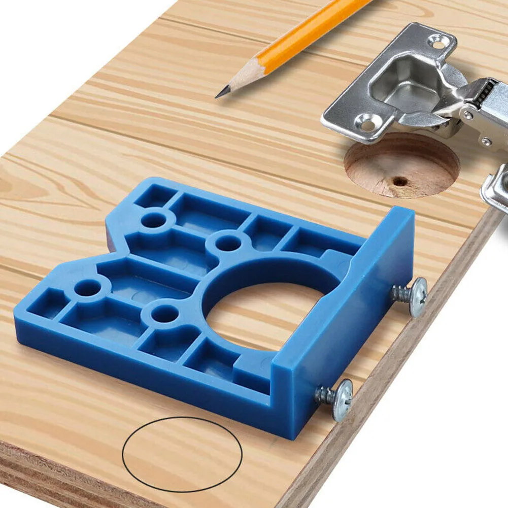 

For 35mm concealed hinges Drilling Jig ABS Hinge Hole Doors With Drill Bit Tools