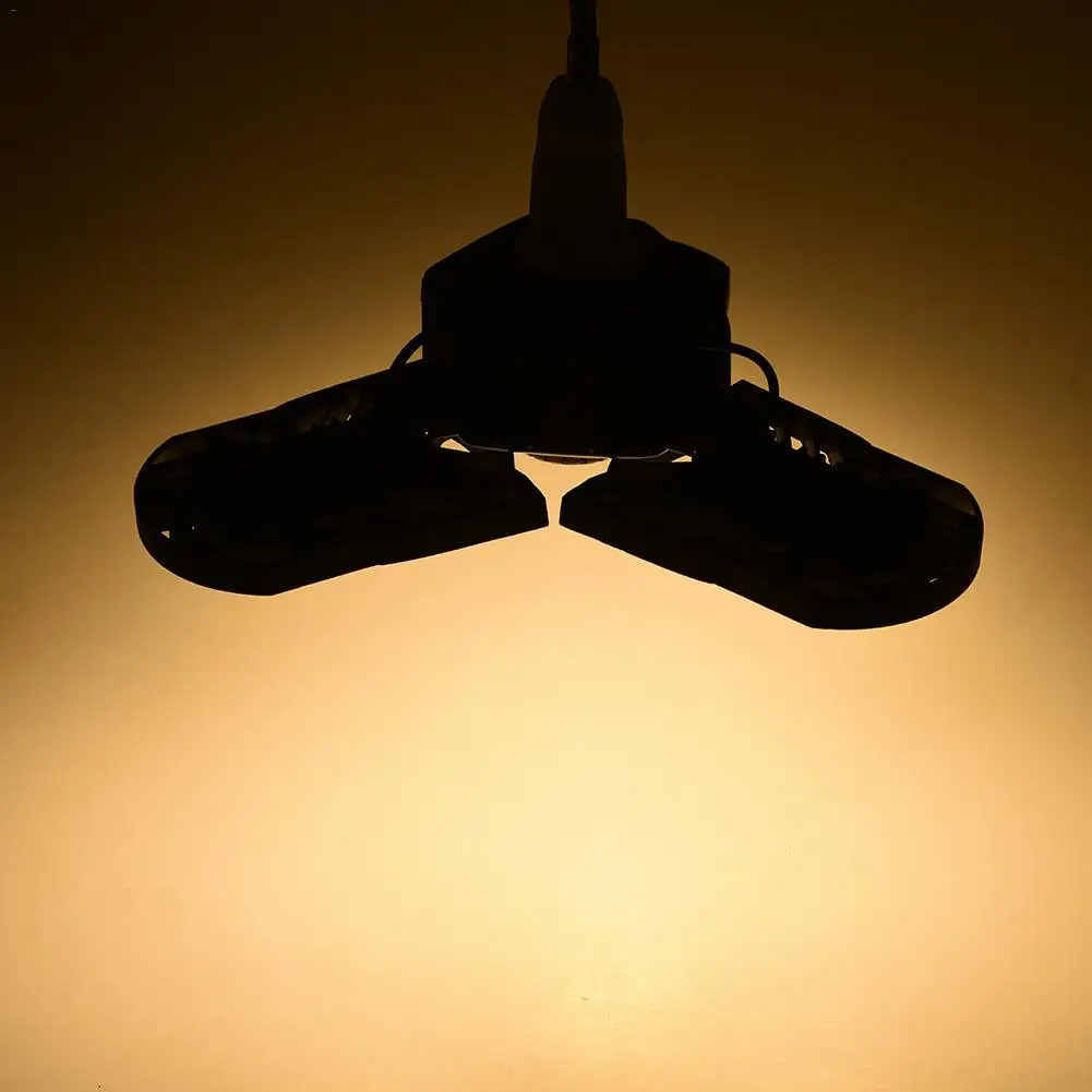 80W E27 Fold UFO LED Light 8000LM Three Garage Lamp High Bay Workshop Lighting Parking E26 Warehouse Lights | Освещение