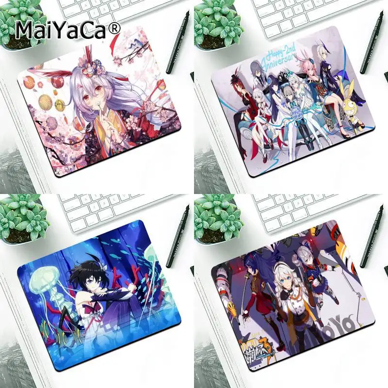 

MaiYaCa Anime Honkai impact the 3rd Laptop Computer Mousepad Small Pads Rubber Mouse Mat MousePad Desk Gaming Mousepad Cup Mat