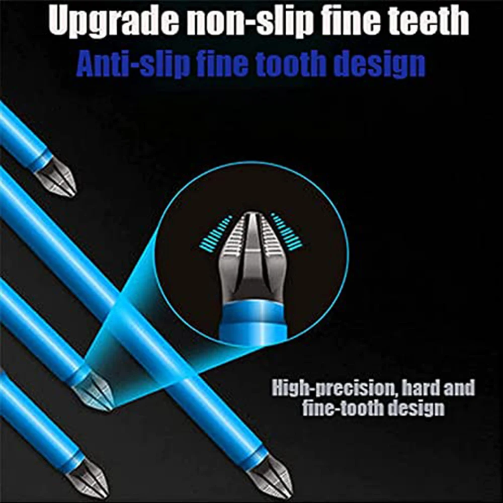 

Magnetic Anti-Slip Drill Bit 7Pcs Magnetic PH2 Phillips Bits Set Hand Tools Screwdriver Drill Bit 25mm-150mm HA