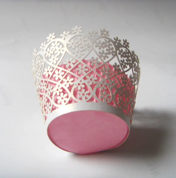 50 шт. обертка для кексов с лазерной обрезкой подкладкой из утиного пуха форма