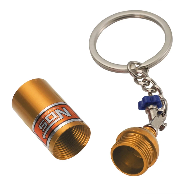 

NOS Nitrous Bottle Keychain for Car Cylinder Creativity Keys Holder Key Chain Accessories Personality Gifts for Best Friend