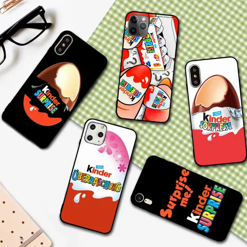 

YNDFCNB New Trolly egg KINDER JOY Surprise Phone Case for iPhone 11 12 pro XS MAX 8 7 6 6S Plus X 5S SE 2020 XR cover