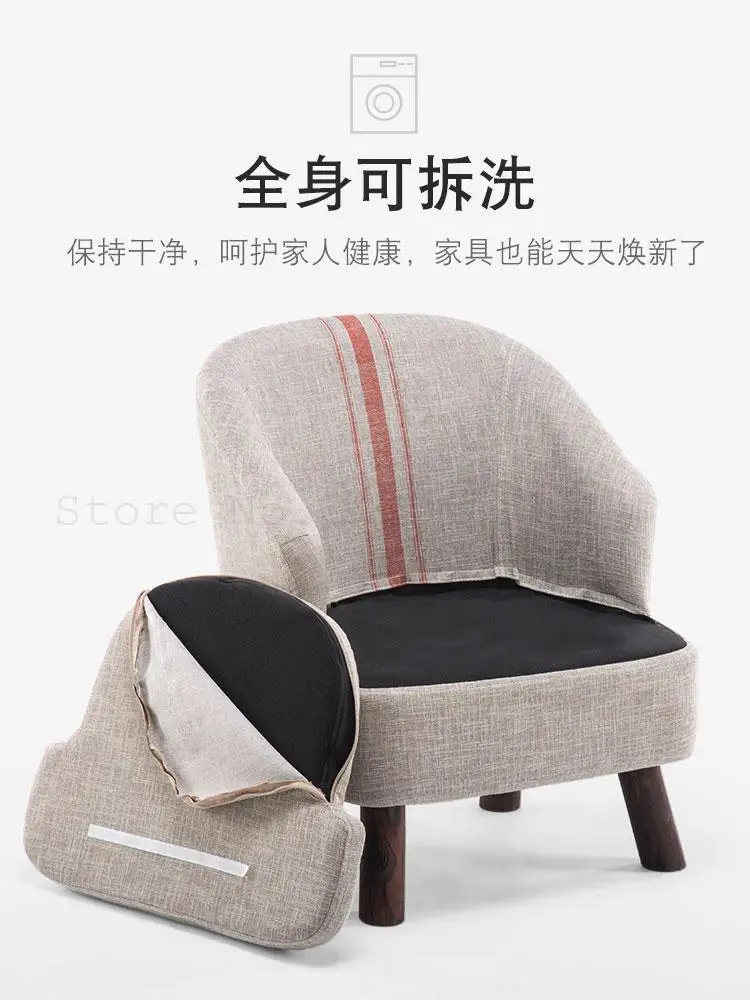 Твердый деревянный низкий табурет тканевый спинка кресла простой современный