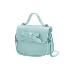 Мини-сумки для девочек, модные Наплечные сумки через плечо с бантом для маленьких принцесс, однотонные милые яркие сумки