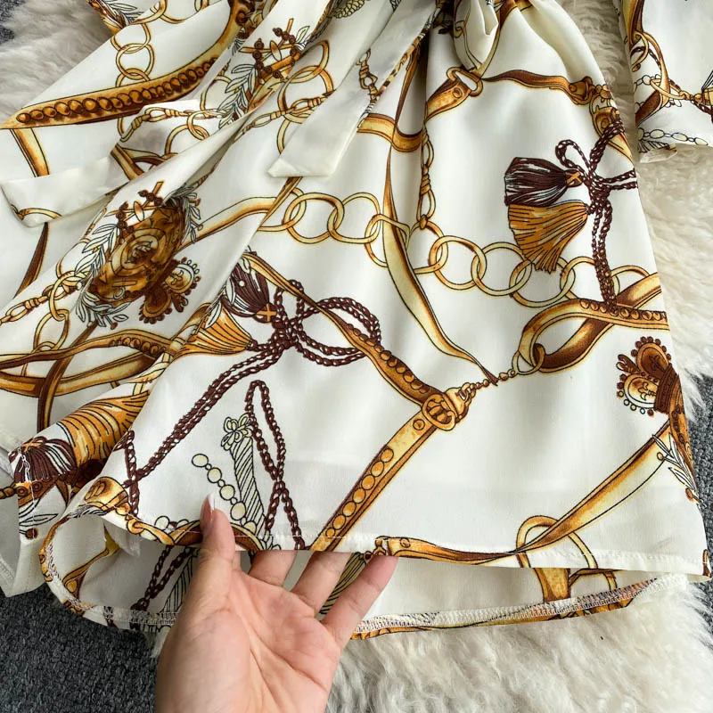 

FMFSSOM 2021 Summer Beach Style Loose Women Jumpsuit Print Modal Holiday Style Wide Leg Pants Lace Up Playsuits