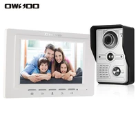 7 inch wired video doorbell indoor monitor with ir cut rainproof outdoor camera visual intercom two way audio remote unlock