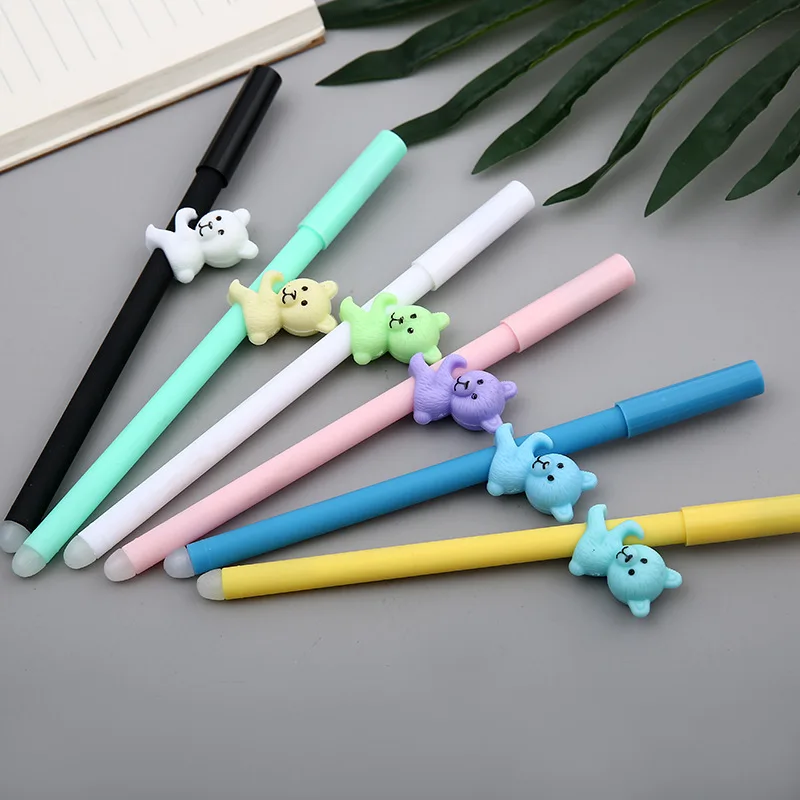 

36 шт./лот Творческий медведь гелевая ручка Симпатичные 0,5 мм с черными чернилами Подпись Ручки Промо-Подарок, офисные и школьные принадлежно...