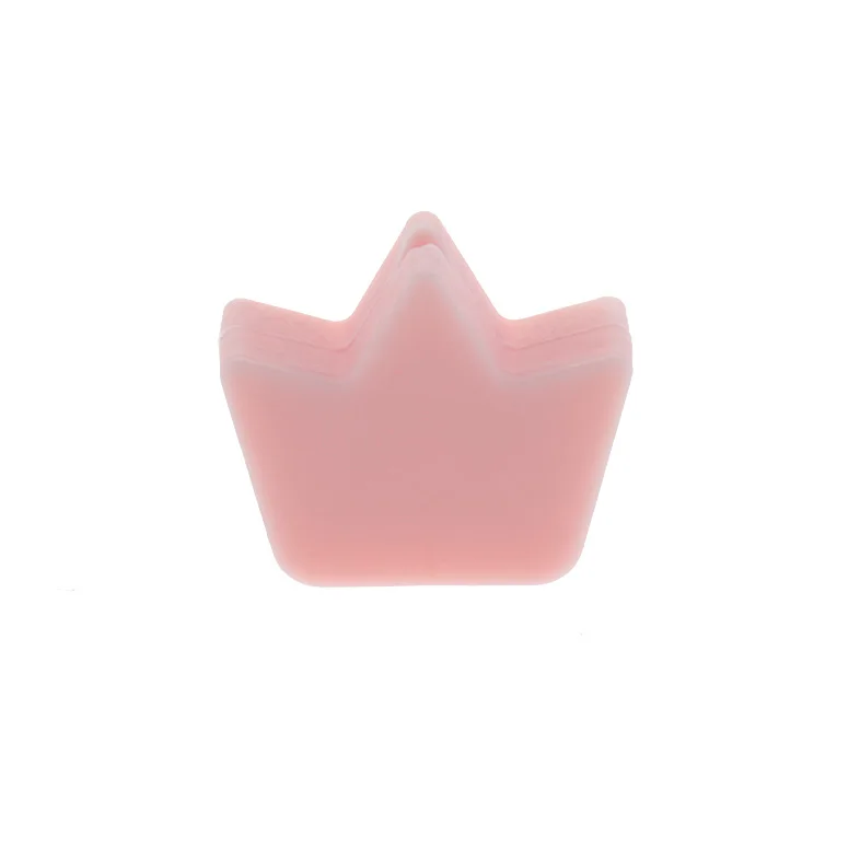 Mini corona de cuentas de silicona para mascar, sin Bpa, mordedor para beb&eacute;, perla, collar de dentici&oacute;n de grado alimenticio, pulsera, regalo para reci&eacute;n nacido, 50 Uds.-4