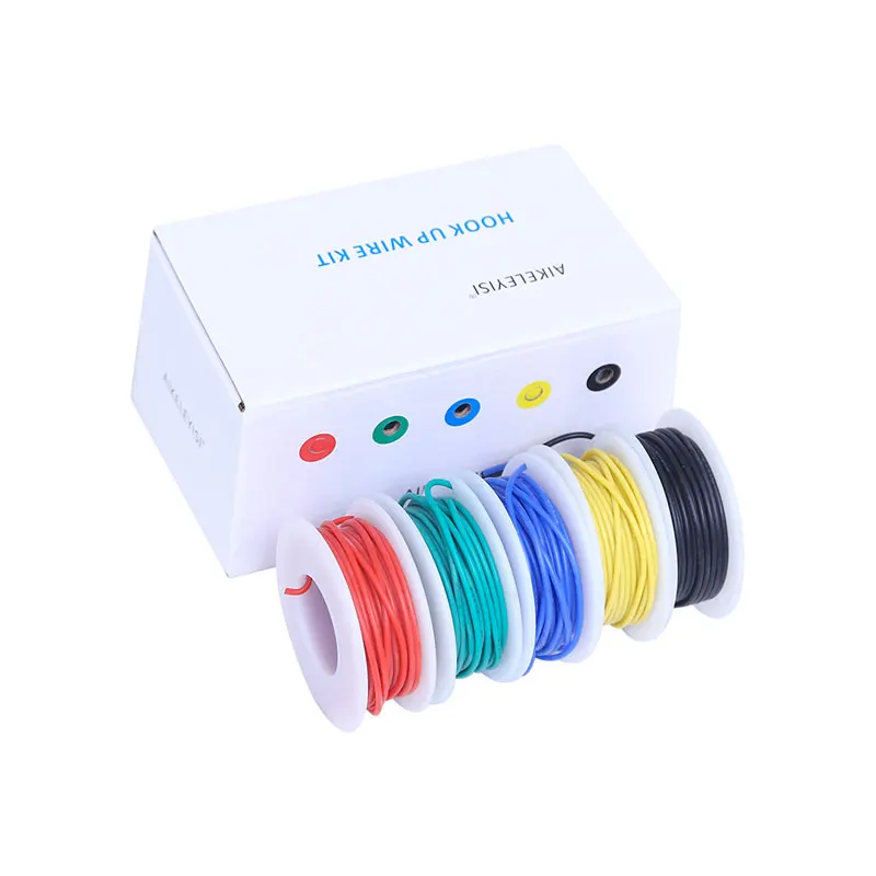

Flexible Silicone Wire (5 colors Mix Stranded Wire Kit ) 18AWG 20AWG 22AWG 24AWG 26AWG 28AWG 30AWG Hook-up Electrical Wires DIY