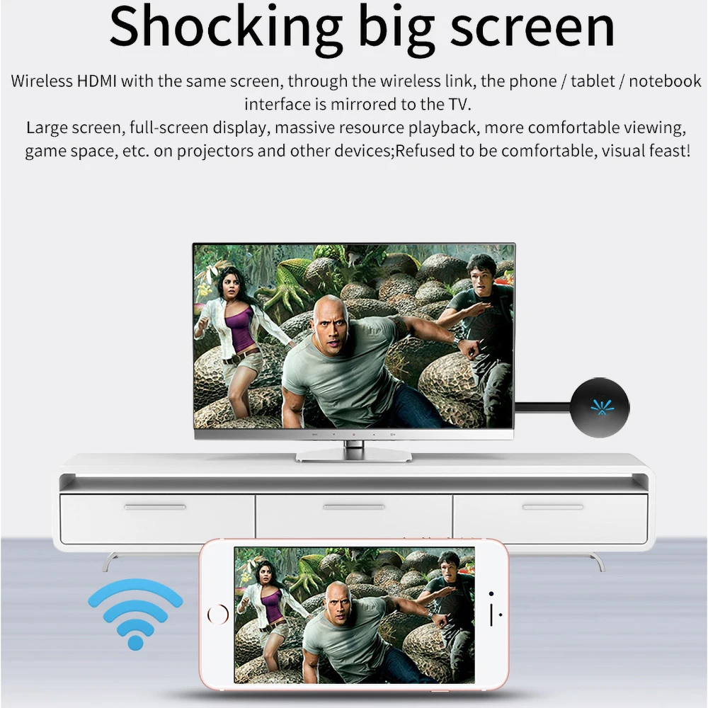 Беспроводной ТВ-приемник G6 2 4G Wi-Fi 1080P HD поддержка HDMI Airplay для Android iOS PK M2