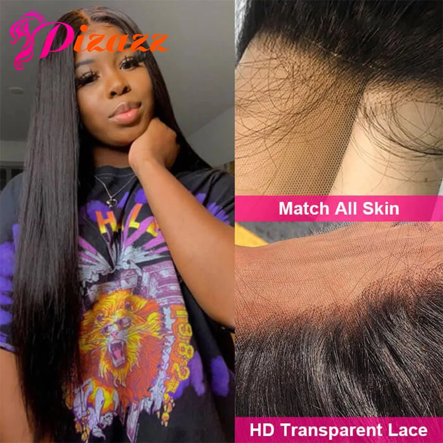 Preplucked Brazilian Bone Straight Lace Frontal Wig with Baby Hair 4