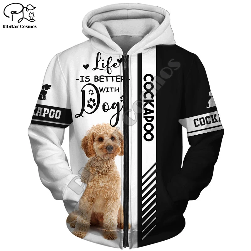 

PLstar Cosmos NewFashion Animal Pitbull Husky Dog Art Funny Outwear Streetwear Tracksuit 3DPrint Harajuku Hoodies Men/Women D-4