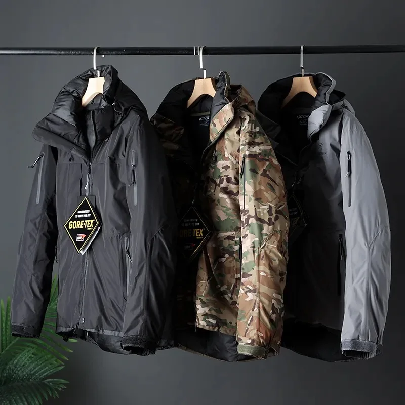 

12717550 ARC 1:1 Men LEAF COLD WX Parka 2021 New Male Thicken Waterproof Windproof Outdoor Down Jacket SVX Coat