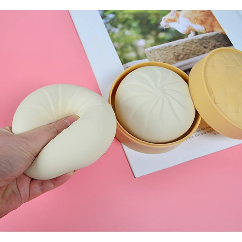 

Antistress Toys Simulation Steamed Stuffed Bun Squeeze Toys Adult Reliever Toy Venting Joking Toys Kids Soft Decompression Toy