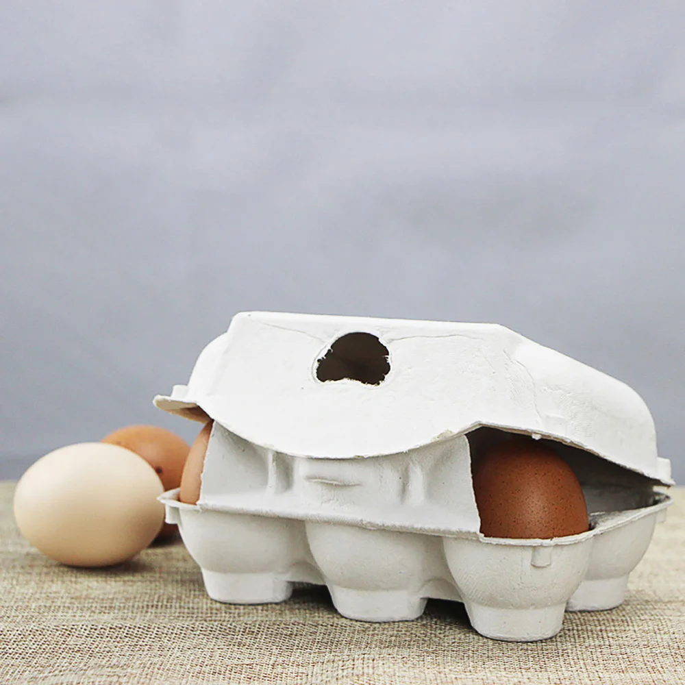 

1 Set 10Pcs Paper Pulp Egg Dispensers 6-compartment Egg Storage Boxes Egg Trays