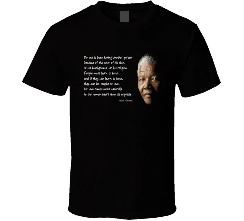 Nelson Mandela Hating Южноафриканский президент футболка с защитой прав человека | Мужская