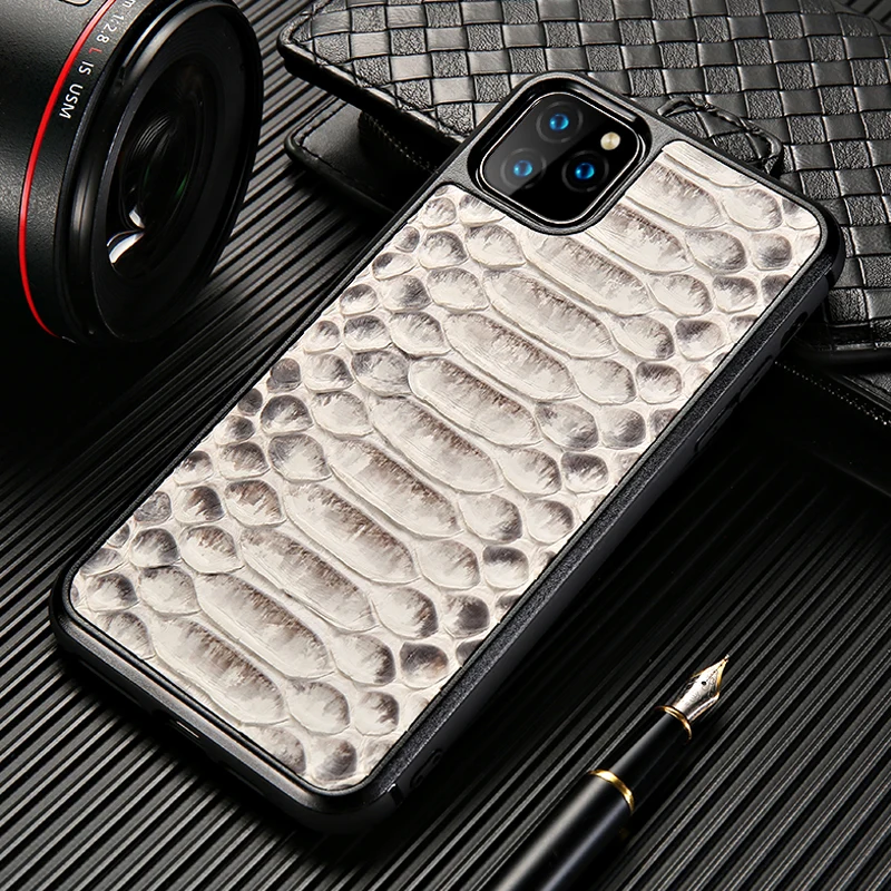 Роскошный кожаный чехол питона для Iphone 11 pro max Heave Duty защитный противоударный iphone 12