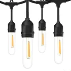 Уличная гирсветильник с лампочками Эдисона, s 10 м 20 светодиодов в стиле ретро, для внутреннего дворика, двора, крыльца, балкона