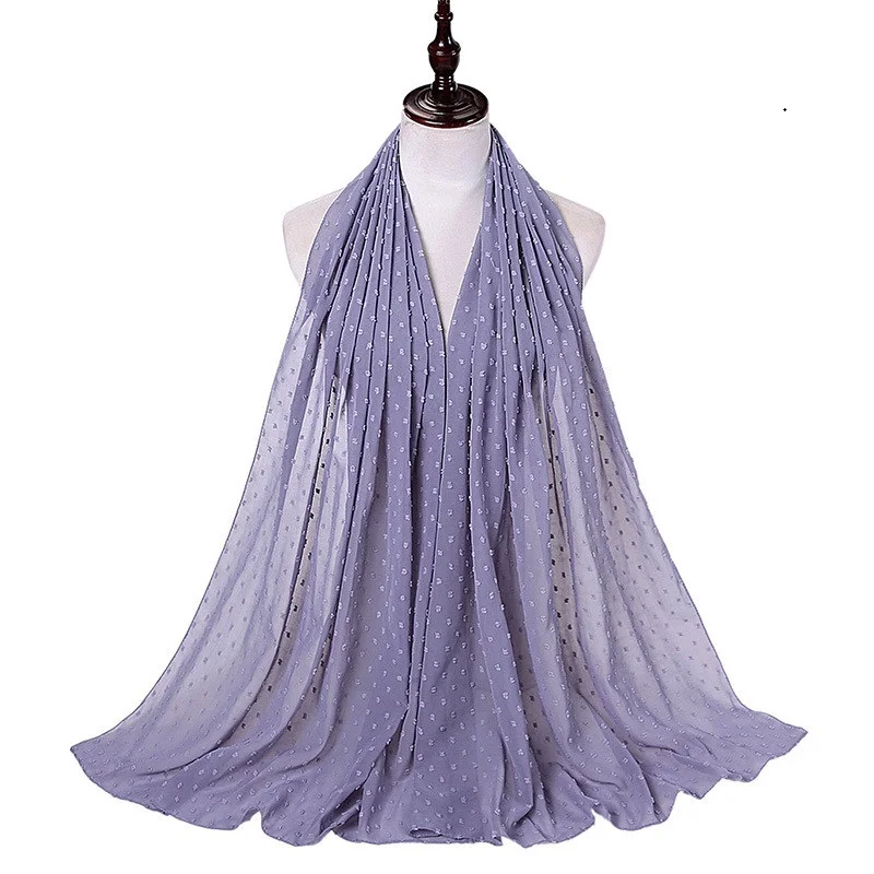 

Fashion Bubble Chiffon Hijab Scarf Women Long Shawl Wrap Muslim Headband Maxi Islamic Sjaal 175*70cm