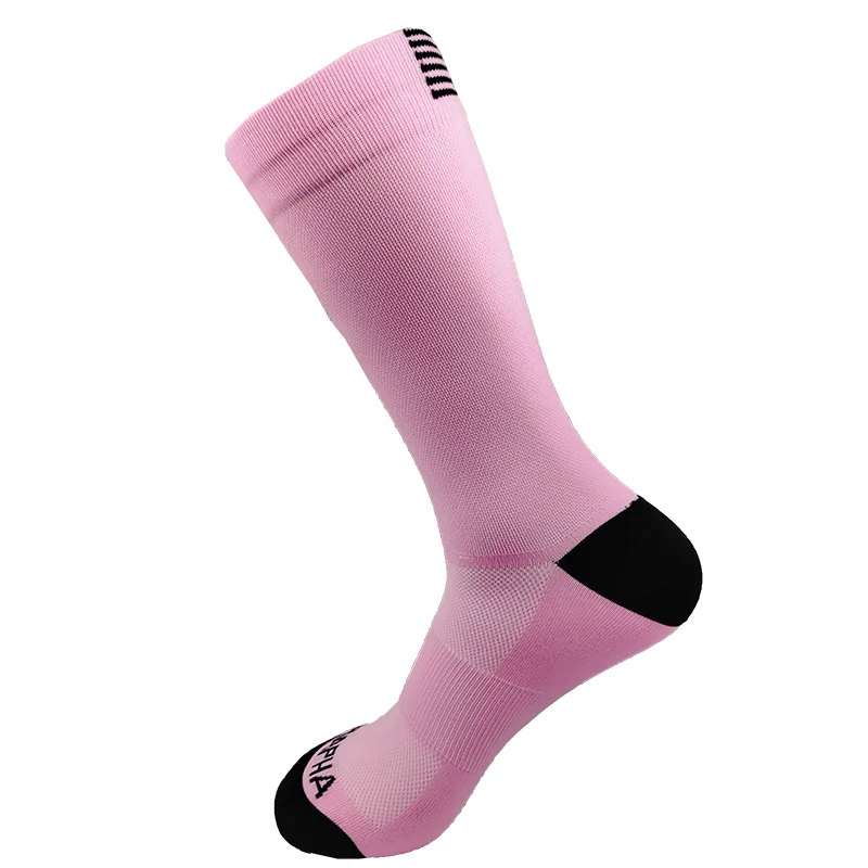 R-pink 17 цветов, высокое качество, профессиональные брендовые дышащие спортивные носки, носки для шоссейного велосипеда, уличные спортивные гоночные велосипедные носки, обувь - Цвет: R-pink
