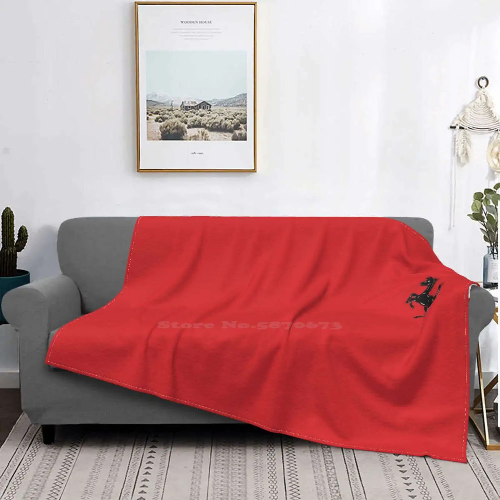 

Manta con logotipo de cara roja para decoración del hogar, cubierta suave, todos los tamaños, ropa de cama
