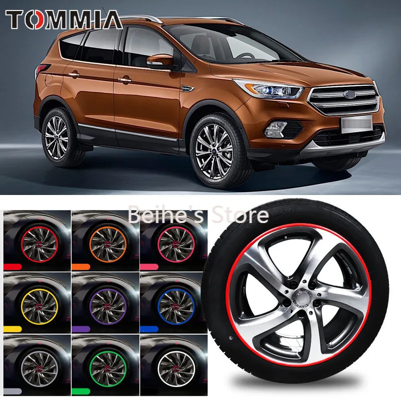 8 м защитное кольцо для обода колеса автомобиля резиновые наклейки Ford KUGA |