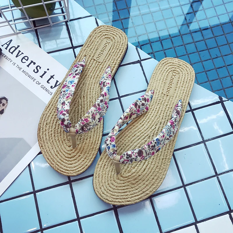 Women Slippers Beach Flip Flop Summer New Vacation Casual Slippers Fashion Light Female Outdoor Pool Sandals Women Shoes - Цвет: baisesuihua