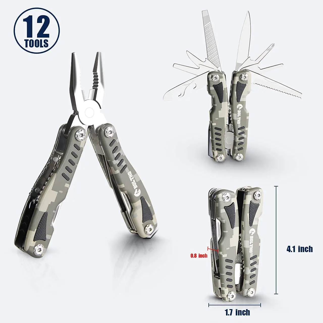 Складные плоскогубцы Boltho 14 в 1 из нержавеющей стали универсальный и прочный
