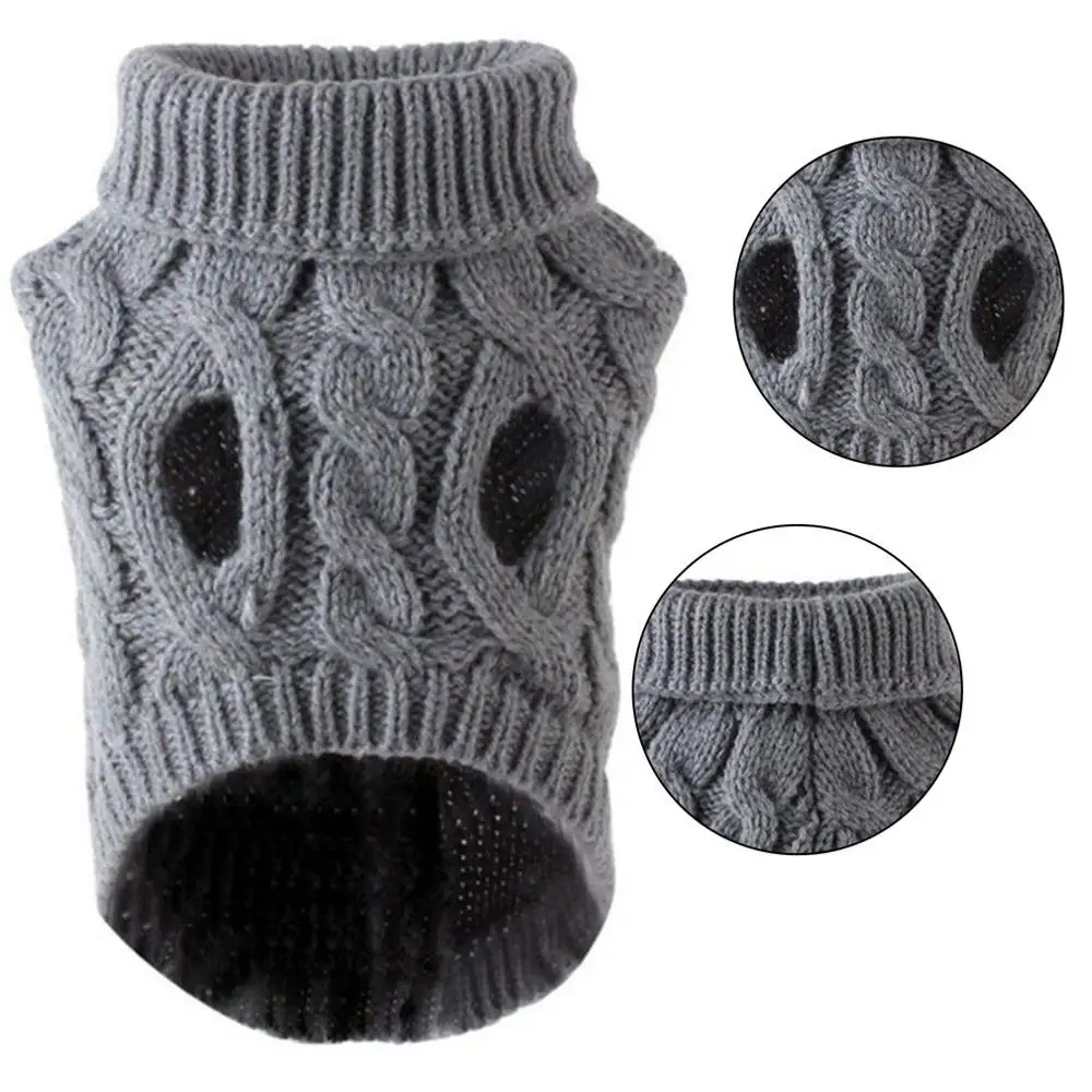

Winter Knitted Dog Clothes Warm Jumper Sweater For Small Large Pet Clothing Coat Knitting Crochet Cloth Jersey Perro