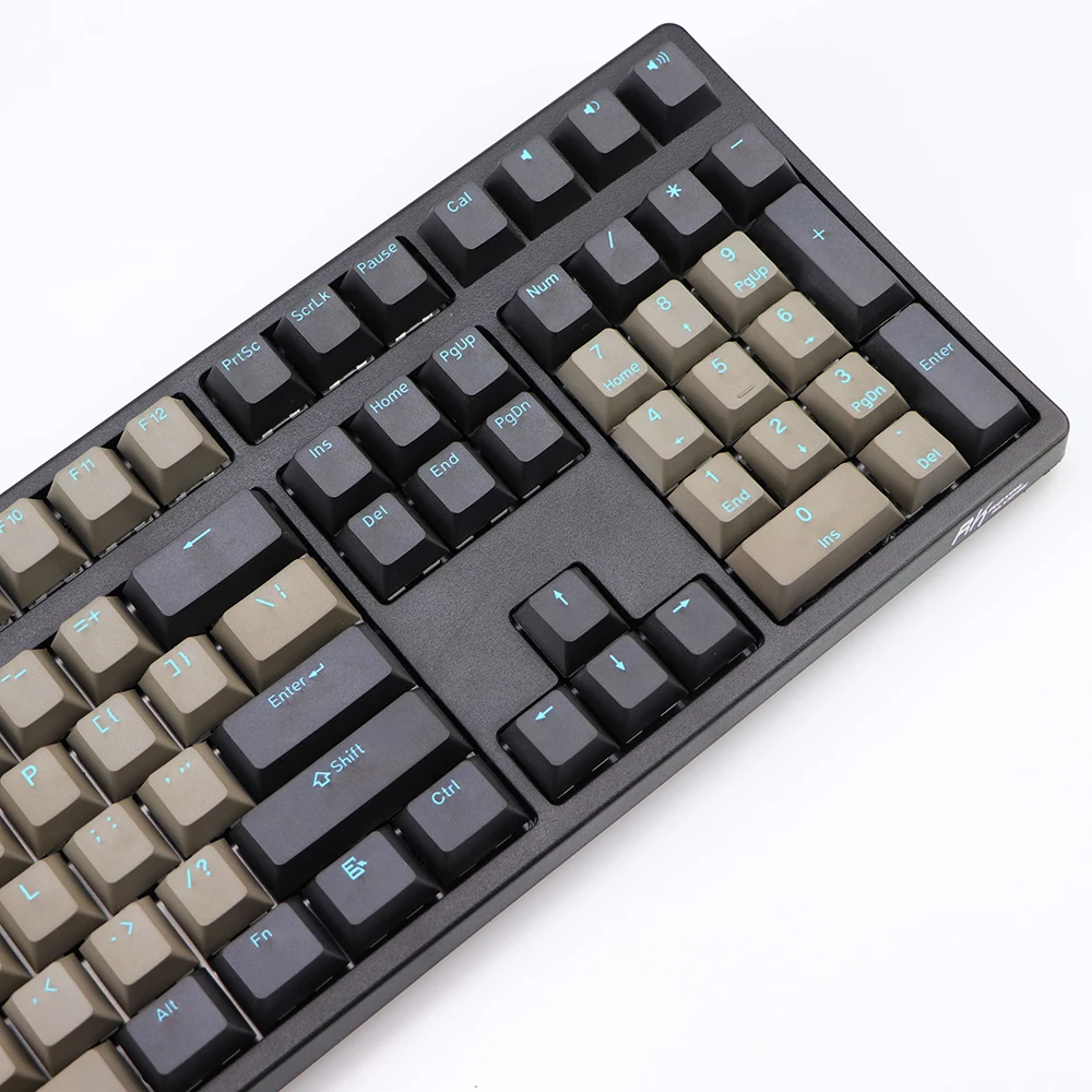 Колпачки для клавиш Double shot PBT черные серые смешанные синие с надписью Dolch 108 87