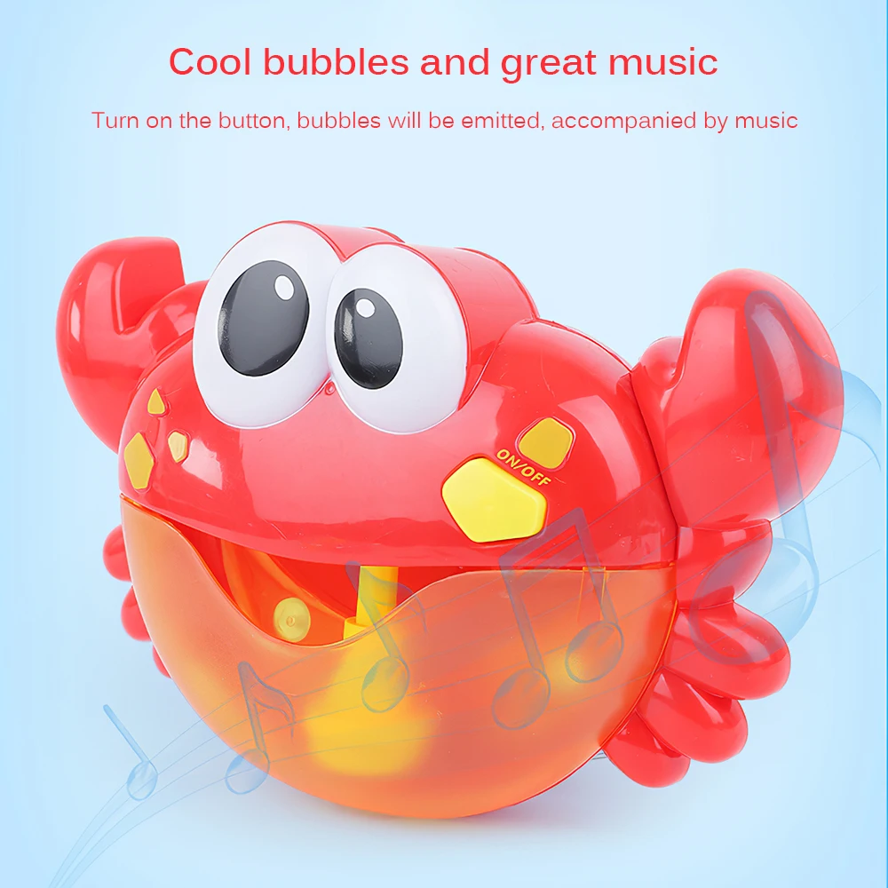 

Crab Bath Toys Automatic Bubble Machine Music Toy For Kids Baby Crab Bubble Machine Bathroom Bathtub Pool Soap Maker Classic Toy