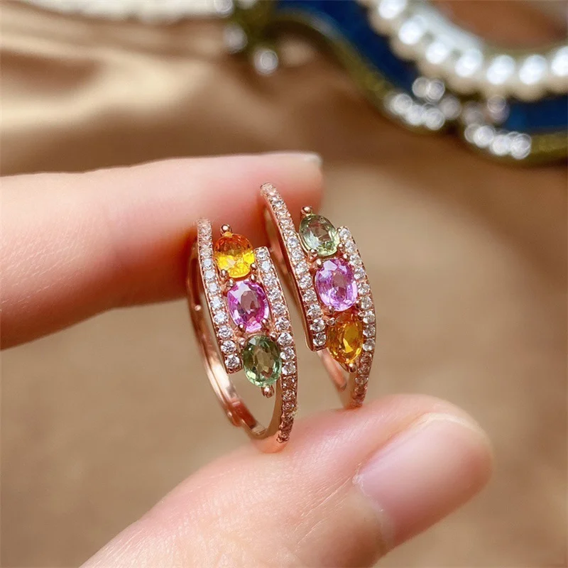 Новые модные циркониевые кольца Ekopdee в форме капли воды с кубическим цирконием для женщин, разноцветное регулируемое кольцо с кристаллами циркония, ювелирные изделия