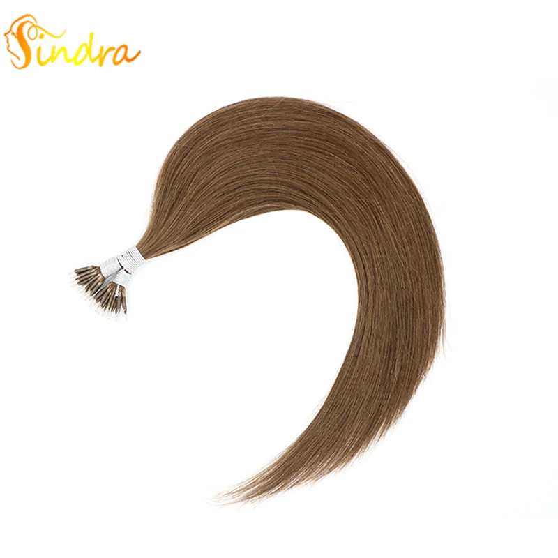 Sindra 1"-24" remy волосы для наращивания кератин прямые Nano Link человеческие волосы 50 шт. 100 шт
