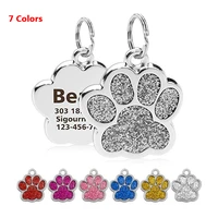 free engraving of pet dogs kitten id tags pet dog collar accessories custom dog anti lost brand name pendants collar perro