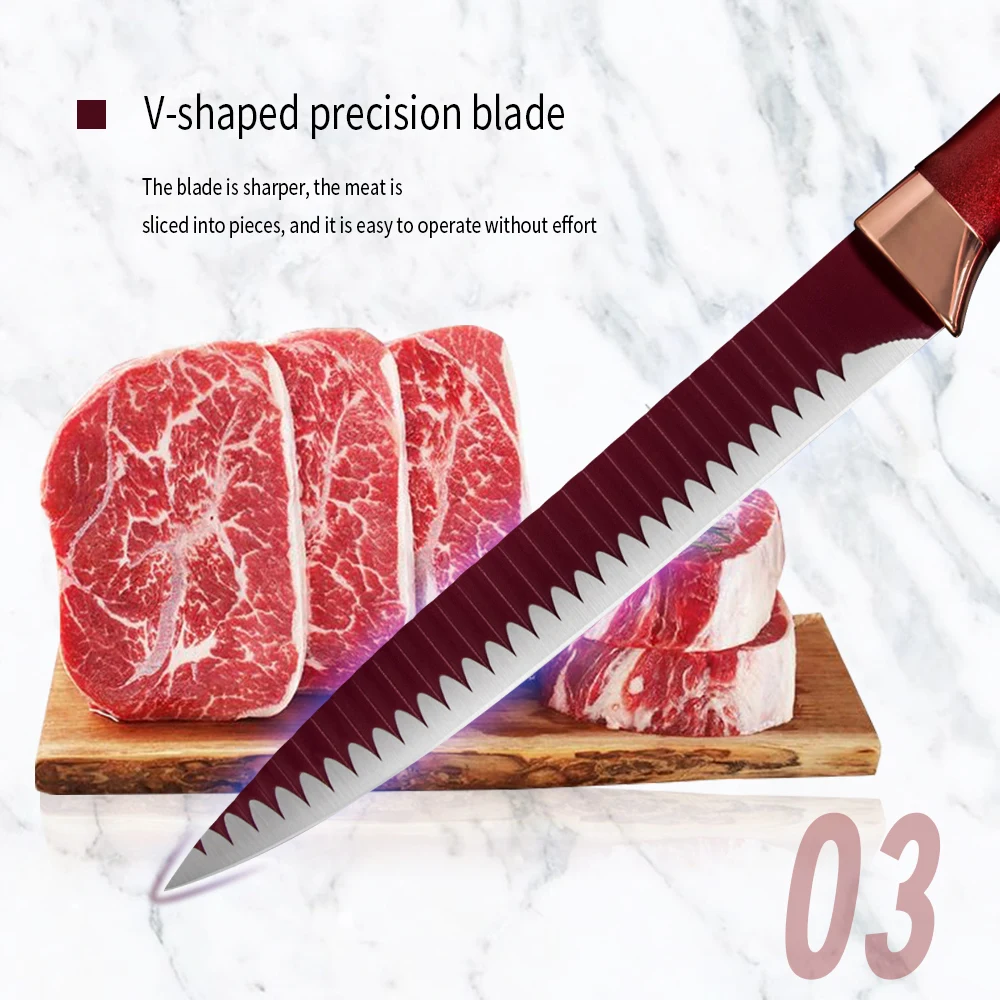 Набор ножей из нержавеющей стали с защитой от царапин | Дом и сад