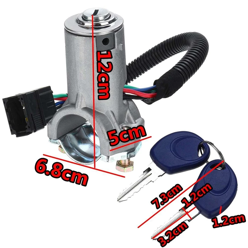 Автомобильный переключатель зажигания ствол дверной замок с 2 ключами для Ивеко