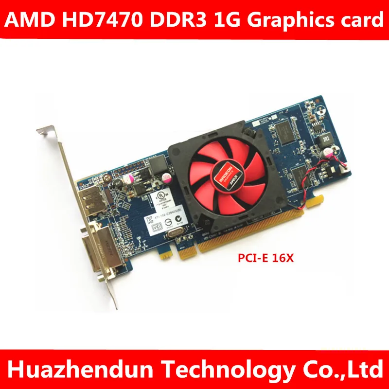 Бесплатная доставка дискретная видеокарта AMD HD7470 1 ГБ HD DP для отправки разъема VGA
