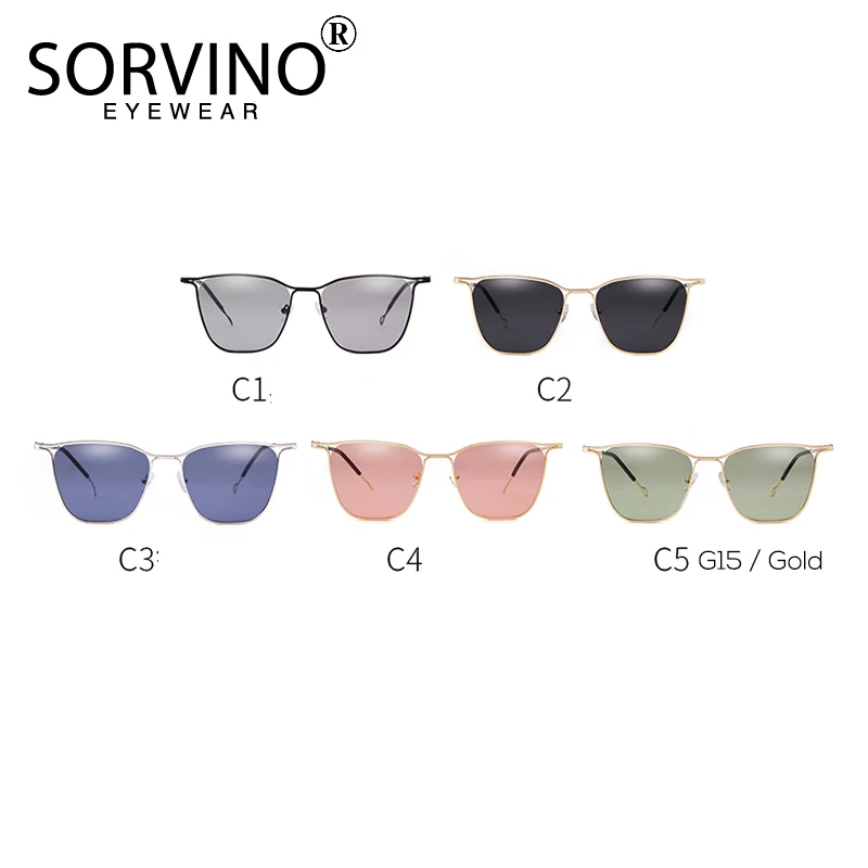 SORVINO ретро очки для женщин квадратные солнцезащитные 90s роскошные брендовые
