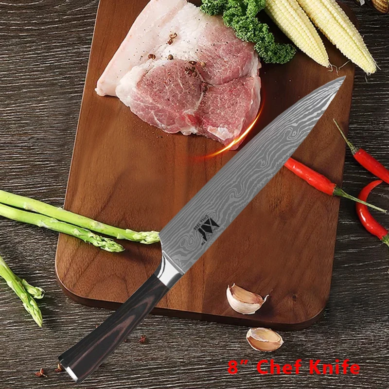 Набор кухонных ножей из 6 предметов Высокоуглеродистый кухонный нож нержавеющей