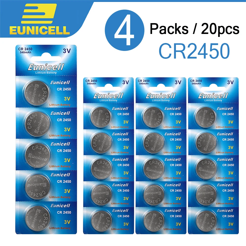 20 шт. 275 мАч CR2450 кнопочный аккумулятор CR 2450 KCR2450 5029LC LM2450 3 в сотовые монетные