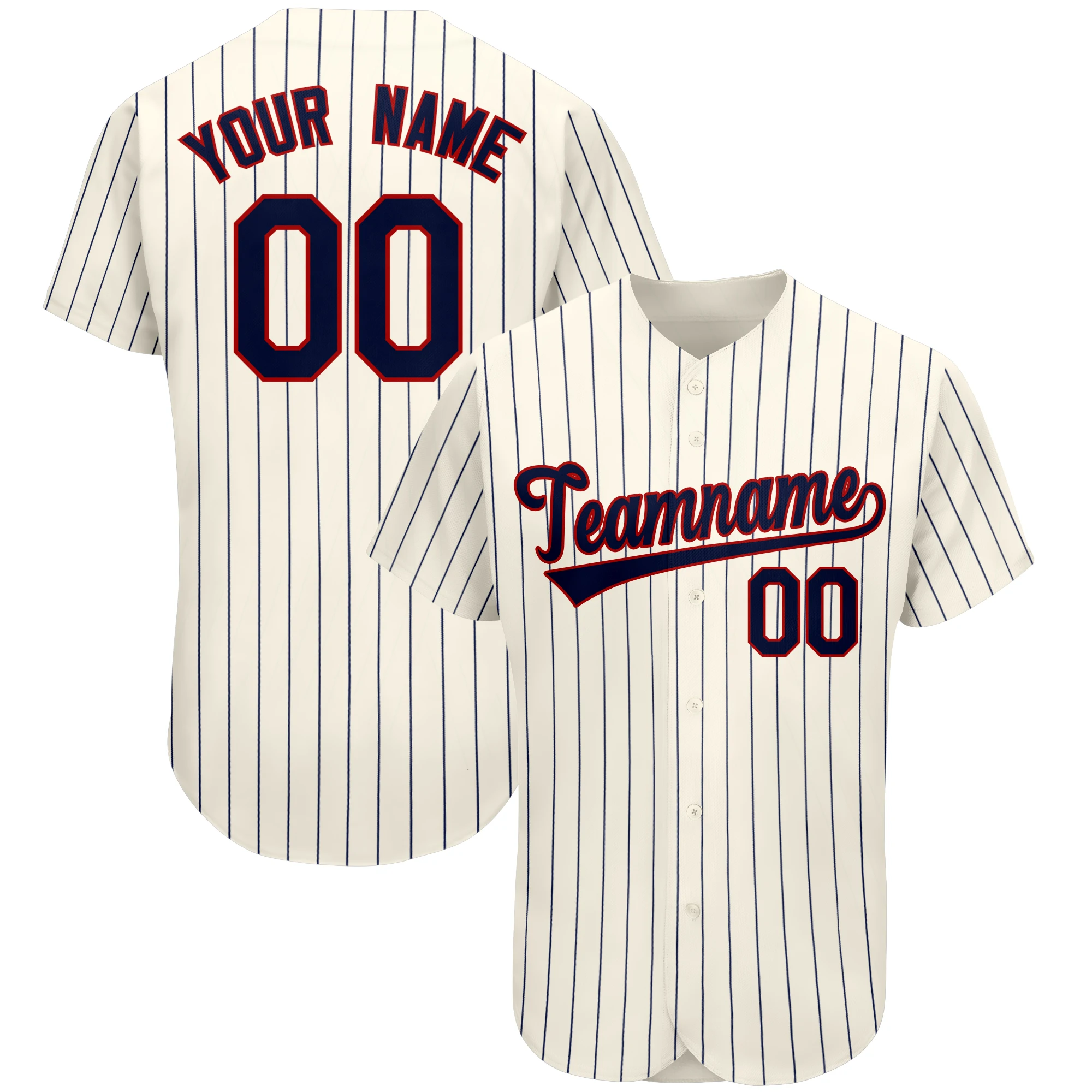 

Customized Baseball Jersey Training Athlete's Sportwear Name&Number Embroidered Any Color Button down Shirts for Men/Women/Youth