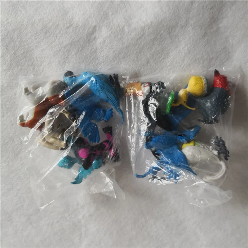 12 шт./лот мини приключения в Рио попугай друзья птицы ПВХ фигурки героев