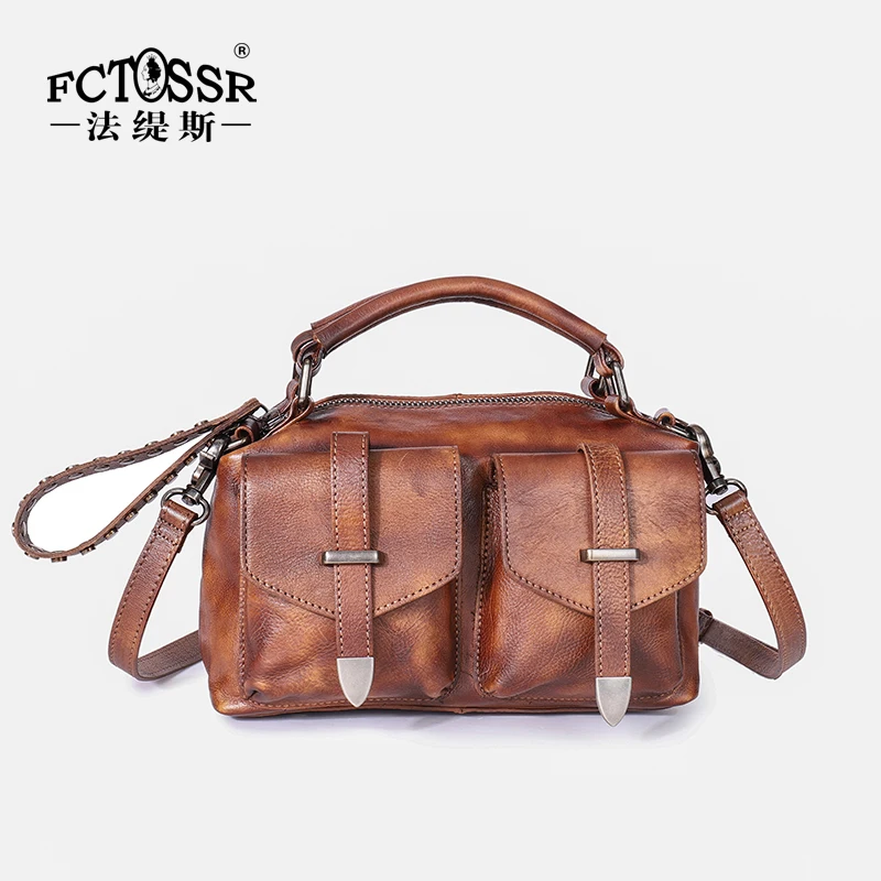 2019 FCTOSSR женская сумка с ручками сверху из натуральной кожи наплечная мессенджер