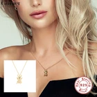 Ожерелье с подвеской из стерлингового серебра серебро, золото, хрусталь пробы, на длинной цепочке, в форме жука, вечерние