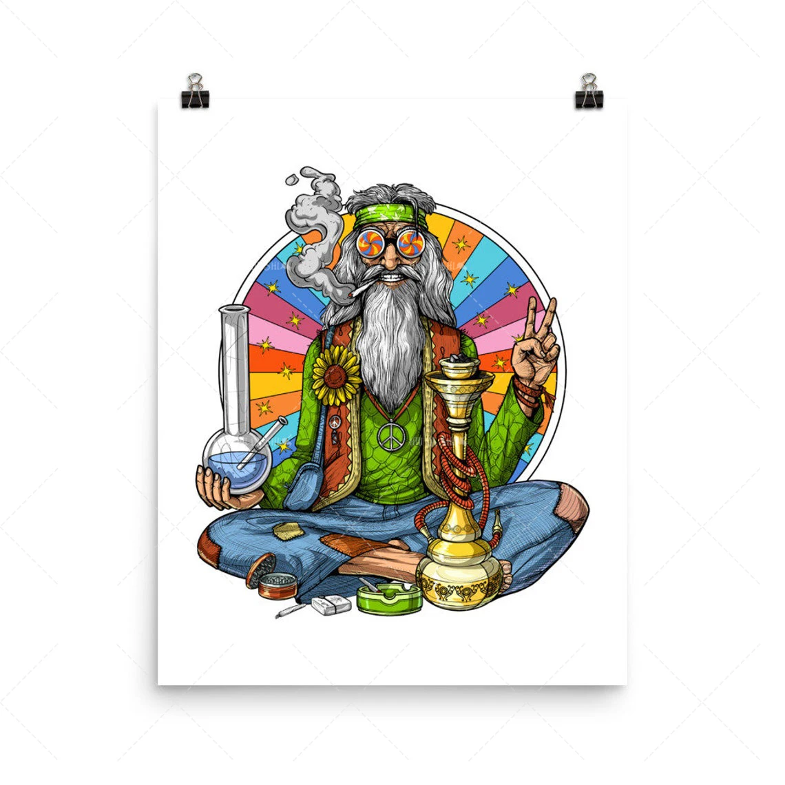 

Home Decor Posters Nordic Wall Art Hippie Smoking Weed Canvas Poster Wall Art Canvas Painting Art Poster Print Wall Living Room