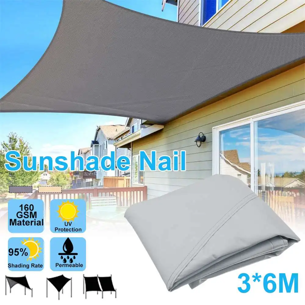 

600x300cm Waterproof Awning Sunshade Sun Shade Sail For Outdoor Garden Beach Camping Patio Pool Sun Canopy Tent Sun Shelter