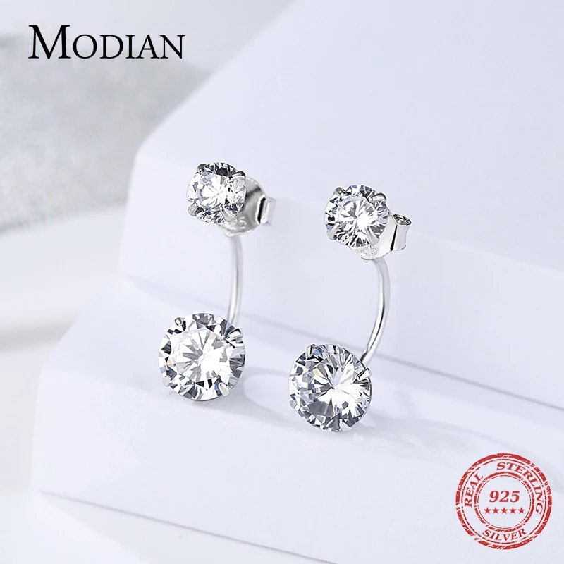 MODIAN серьги 2019 стерлингового серебра 925 пробы прозрачный кубический цирконий