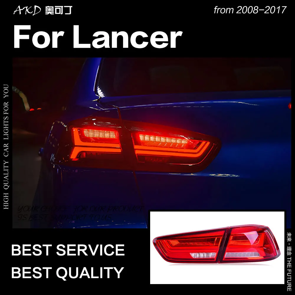 Автостайлинг AKD для Mitsubishi Lancer задние фонари 2008 2017 EX светодиодные DRL сигнал тормоза
